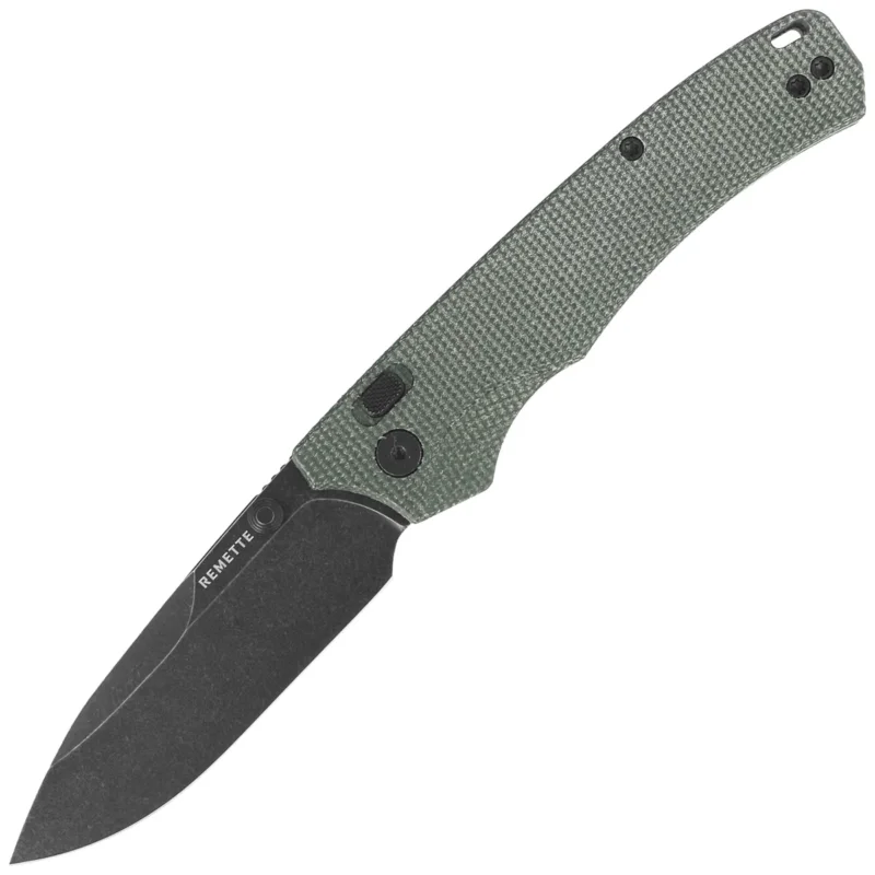 Nóż składany Remette WD107MGB Military Green Micarta, Black Titanium 14C28N Nie przegap