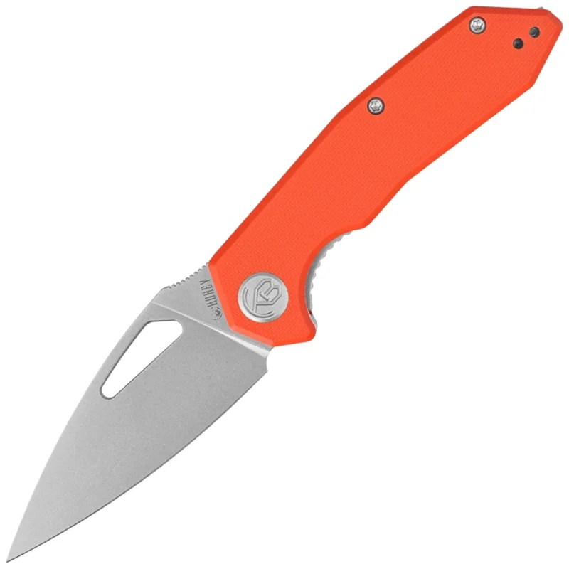 Nóż składany Kubey Coeus KU122W Orange G10, Stonewashed 14C28N Wysoka jakość