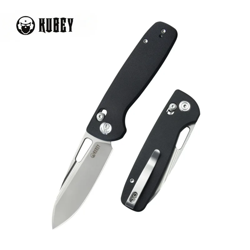 Zniżka Kubey Bluff KU248D Knife Black G10, Sandblasted 14C28N by Garet Caronna