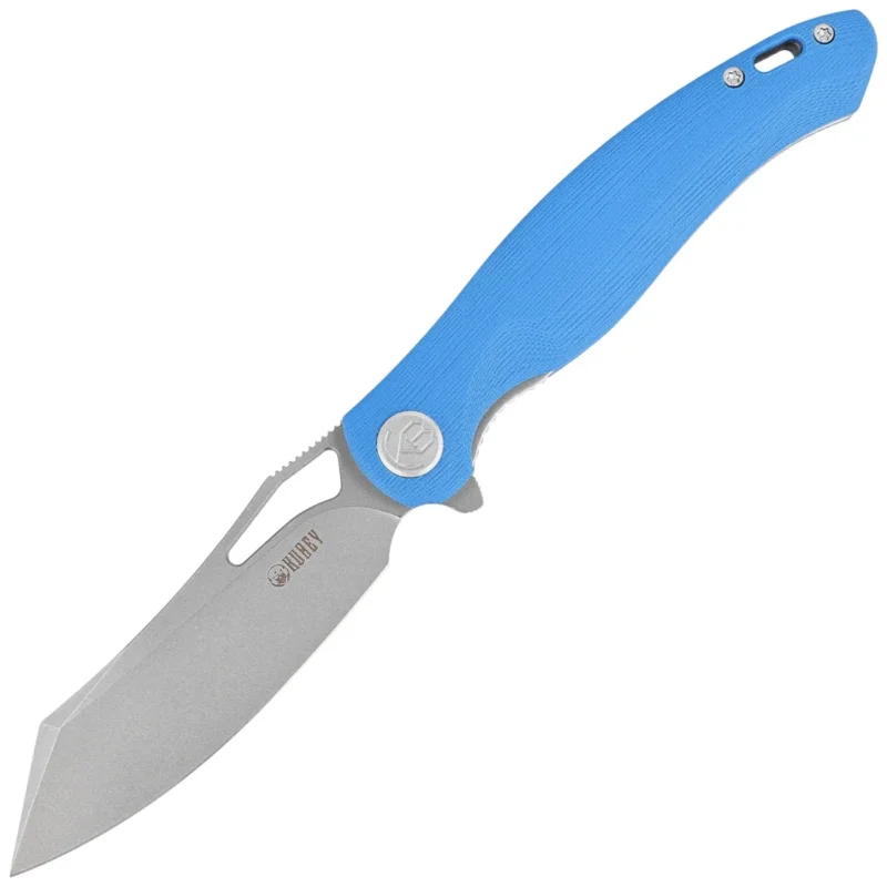 Kubey Drake KU239D Knife Blue G10, Bead Blasted AUS-10 by Maksim Tkachuk Darmowy zwrot