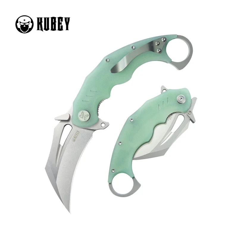 Oferta limitowana Nóż składany Kubey Wrath Jade G10, Beadblasted 14C26N by MUZI Design (KU261I)