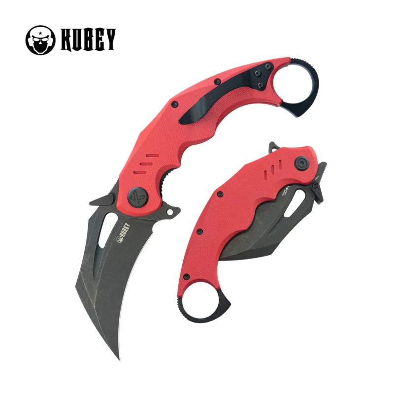 Łatwy zwrot Kubey Wrath Red G10, Blackwashed 14C26N by MUZI Design (KU261H)