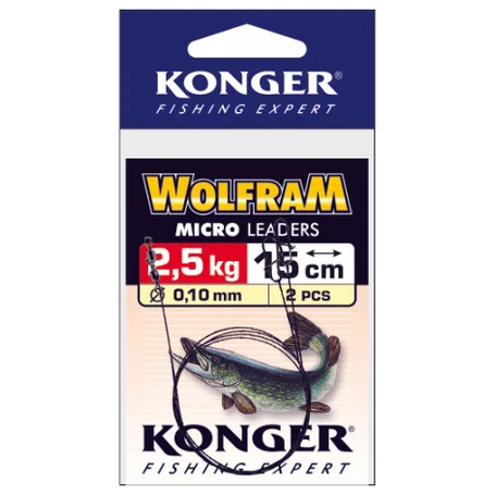 Łatwy zwrot KONGER PRZYPON WOLFRAMOWY 15 cm 10 kg