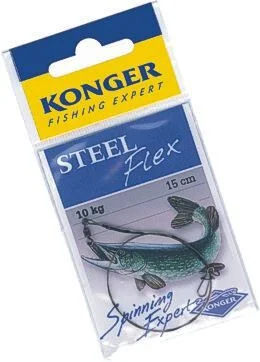Nowy KONGER PRZYPON STEEL FLEX 22,5 cm 10kg