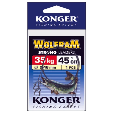 KONGER PRZYPON WOLFRAMOWY STRONG 35 cm/35 kg Nowy
