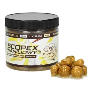 ZEN Pro Fishing SCOPEX WANILIOWY Kulki / Dumbelsy Proteinowe Haczykowe 15-20mm Popularny