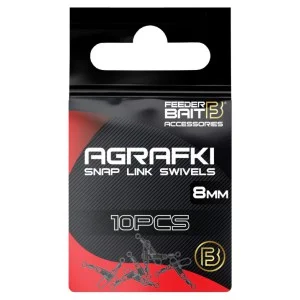 Agrafki Feeder Bait Snap Link Swivels 8mm 10szt Do wyczerpania zapasów