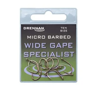 Haczyki z zadziorem Drennan Wide Gape Specialist - roz. 8 Premium