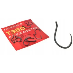 Haczyki Kamasan T360 Eyed X-Strong PTFE Coated - roz. 12 Szybka wysyłka