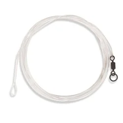 Leader z pętlą i kółkiem łącznikowym Anaconda Ring Swivel Fluo Fusion Leader 40lb/70cm Premium