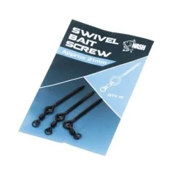 Wkrętka do przynęt z krętlikiem Nash Swivel Bait Screw 21mm (10szt.) Nowy