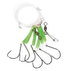 Zniżka Przywieszka morska Aquantic Redfish System Circle Hook rozm.6/0, 0,80mm/6m, Fluo Green