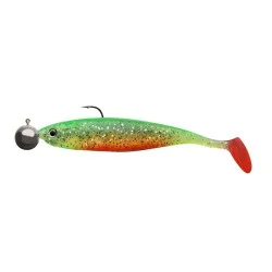 Obniżka ceny Przynęta gumowa Cormoran Action Fin Shad RTF 10cm/17g, Green Tiger (2szt.)
