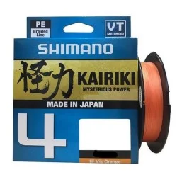 Dostępne od ręki Plecionka Shimano Kairiki 4 0,28mm/150m, Hi-Vis Orange