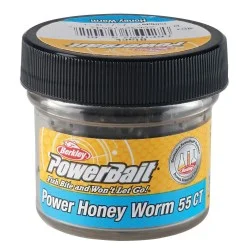 Premium Sztuczne robaki Berkley Power Bait Power Honey Worm 2,5cm, Black (55szt.)