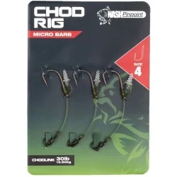 Przypon Nash Chod Rig Micro Barbed rozm.4 (3szt.) Oferta limitowana