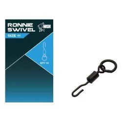 Nie przegap Krętlik z szybkozłączką Nash Ronnie Swivel rozm.11 (10szt.)