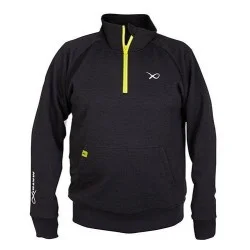 Bluza Matrix Minimal 1/4 Zip Sweater Black Marl+Lime, rozm.S Szybka wysyłka