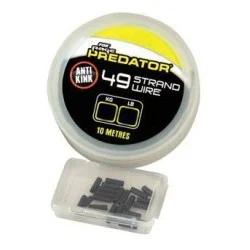 Linka stalowa na przypony Fox Rage 49 Strand Steel Wire 12kg/10m + zaciski Darmowy zwrot