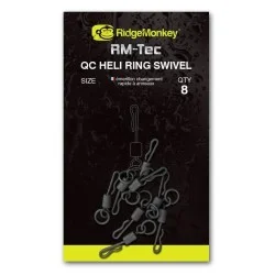 Krętlik z szybkozłączką Ridge Monkey Quick Change Heli Ring Swivel rozm.8 (8szt.) Popularny