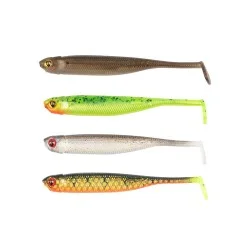 Ograniczona ilość Zestaw przynęt gumowych Fox Rage Mini Tiddler Mixed Colour Pack 8cm (4szt.)