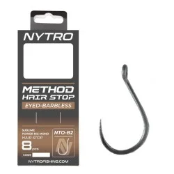 Dostępne od ręki Przypon Nytro NTO-B2 Barbless Method Hair-Stop Ready Tied Rigs 10cm (8szt.)