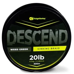 Popularny Plecionka Ridge Monkey Descend Sinking Braid, Weed Green