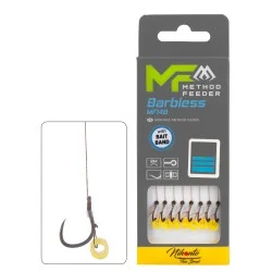 Bestseller Przypon Mikado Method Feeder Barbless MF14 z gumką, plecionka 10cm (8szt.)