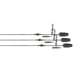 Wyjątkowa oferta Zestaw Fox Edges Heli-Clip Rigs Copper Core 75cm/50lb, Naturals (3szt.)