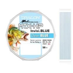 Nowość Żyłka Dragon Millennium MTX-HP Invisi Blue 50m, Clear Blue